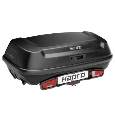  Автомобильный бокс на фаркоп Hapro Boxer L 420 Hexagon black, черный компании RackWorld