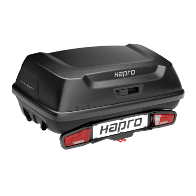  Автомобильный бокс на фаркоп Hapro Boxer M 340 Hexagon black, черный компании RackWorld